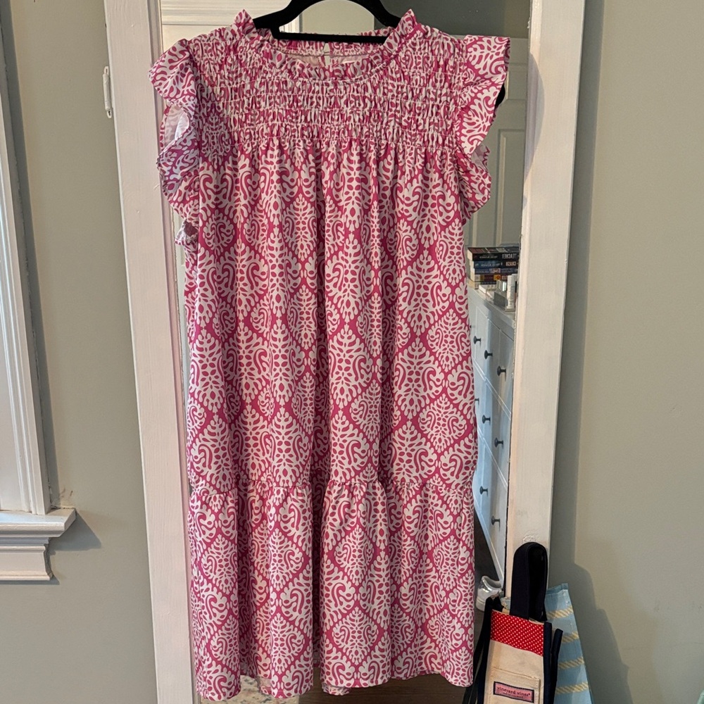Pink Patterned Dress